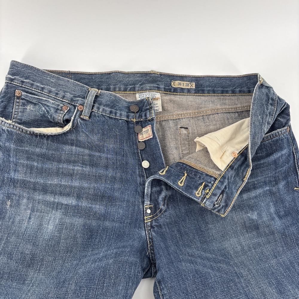 Vtg Polo Ralph Lauren 750 Western Jeans 36x32 Mens Blue Bootcut Button fly Y2K